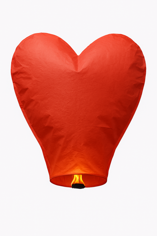 Heart Shaped Premium Sky Lanterns (Single piece)