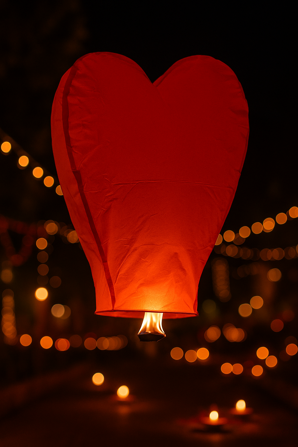 Heart Shaped Premium Sky Lanterns (Pack oof 5)